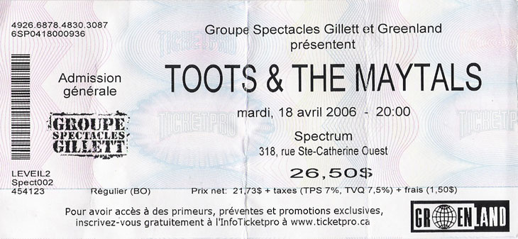 Toots Ticket